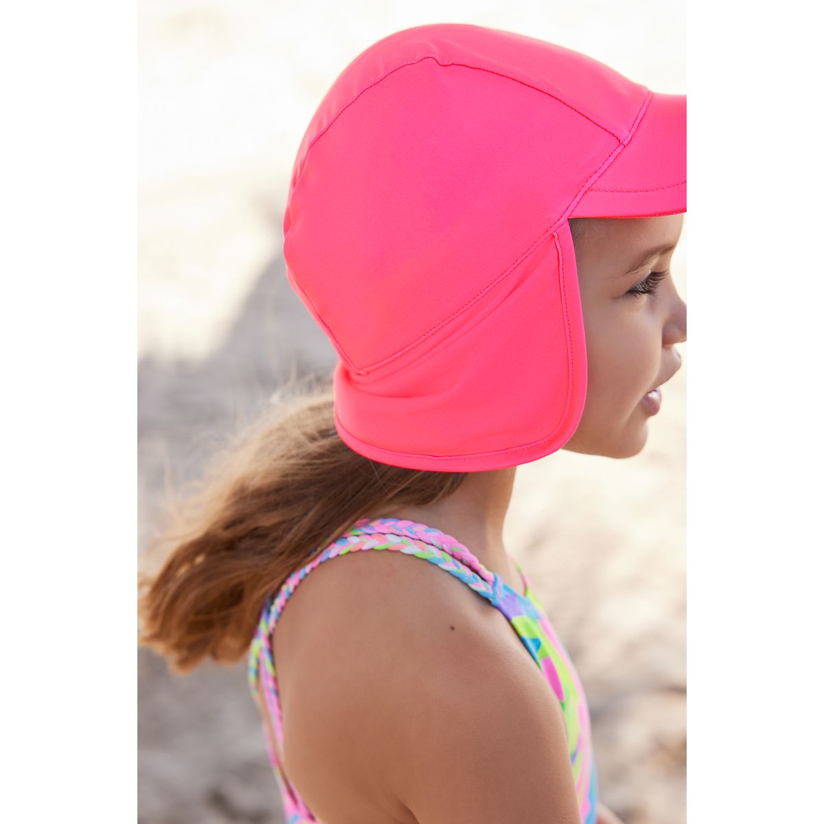 Chapeau de bain protège-nuque rose vif, NEXT
