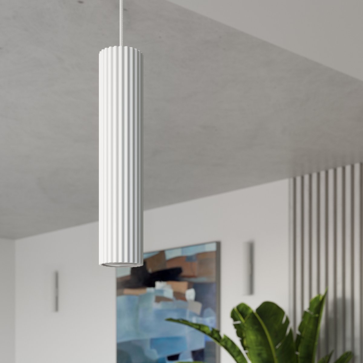 Plafonnier Aluminium Blanc GU10 1 Karbon 20 blanc, EDEN