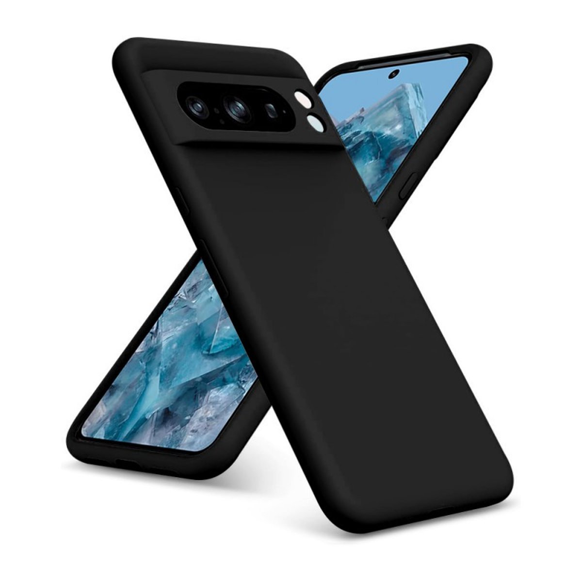 Coque Pixel 8 Pro antichoc + 2 vitres noir, EVETANE