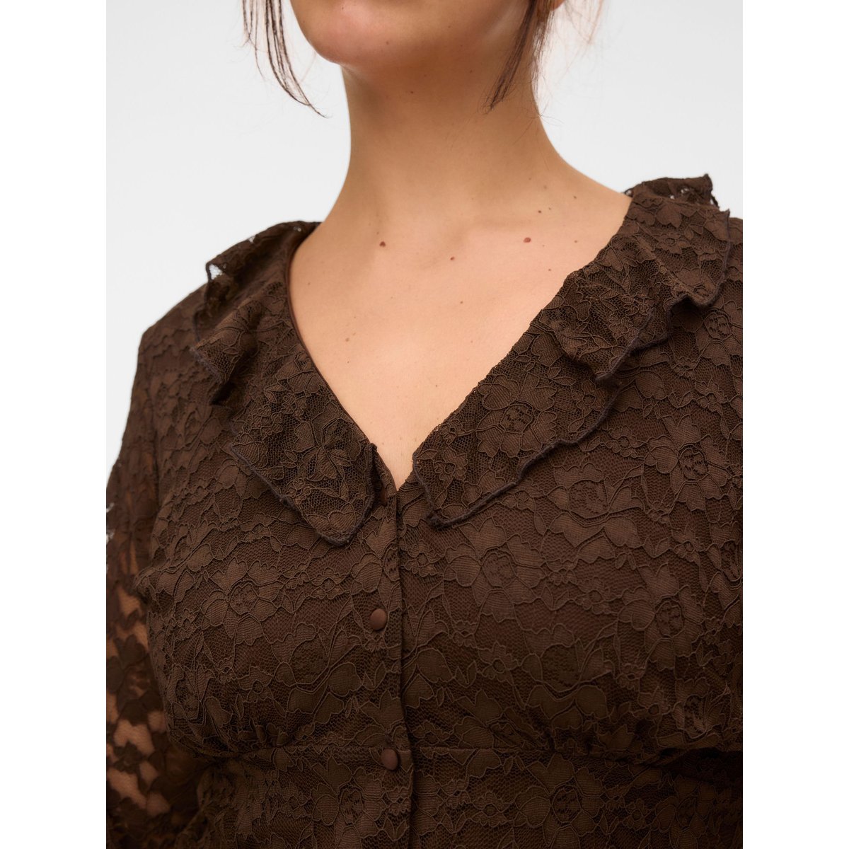 Top chocolate brown, VERO MODA