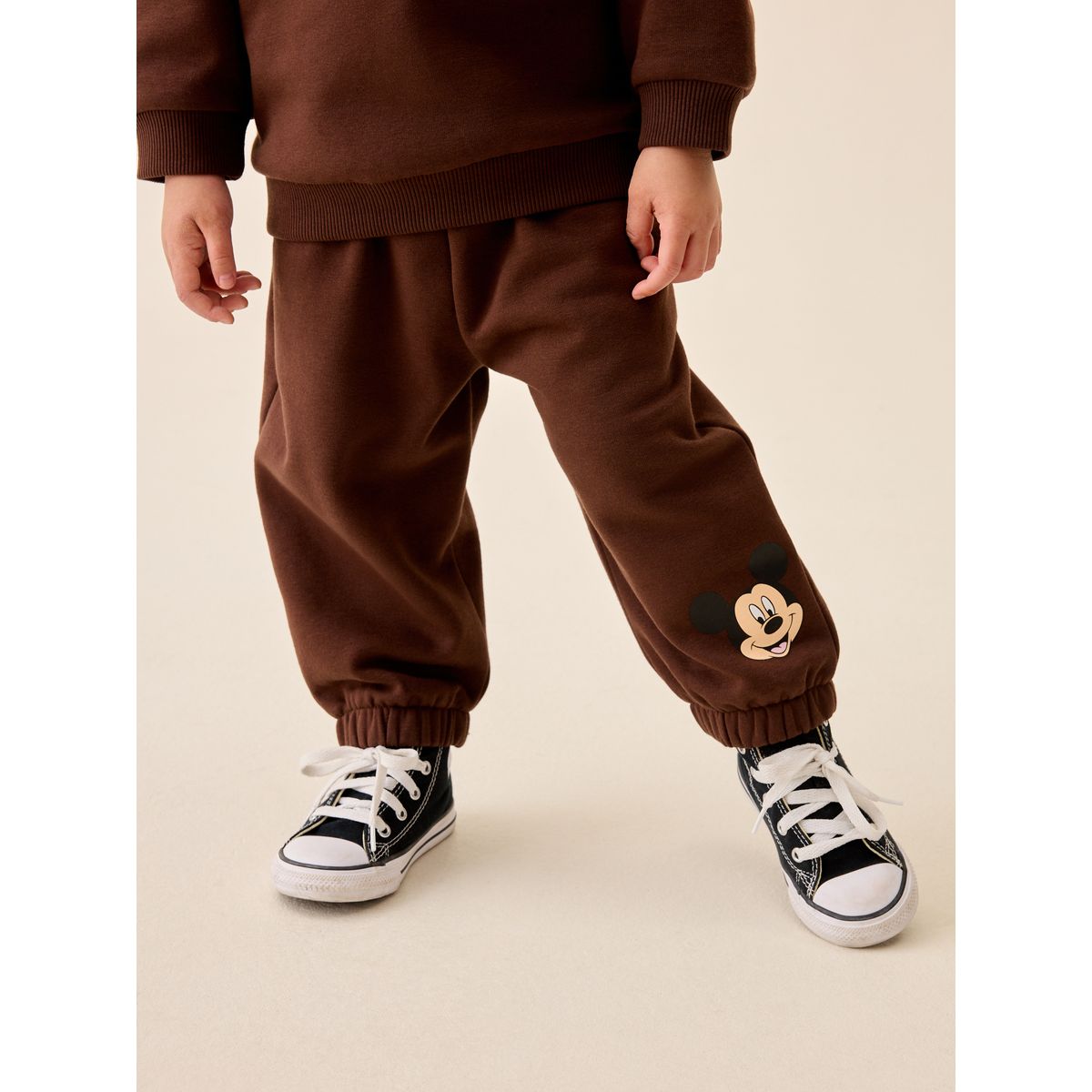Sweat mickey et pantalon de jogging marron chocolat, NEXT