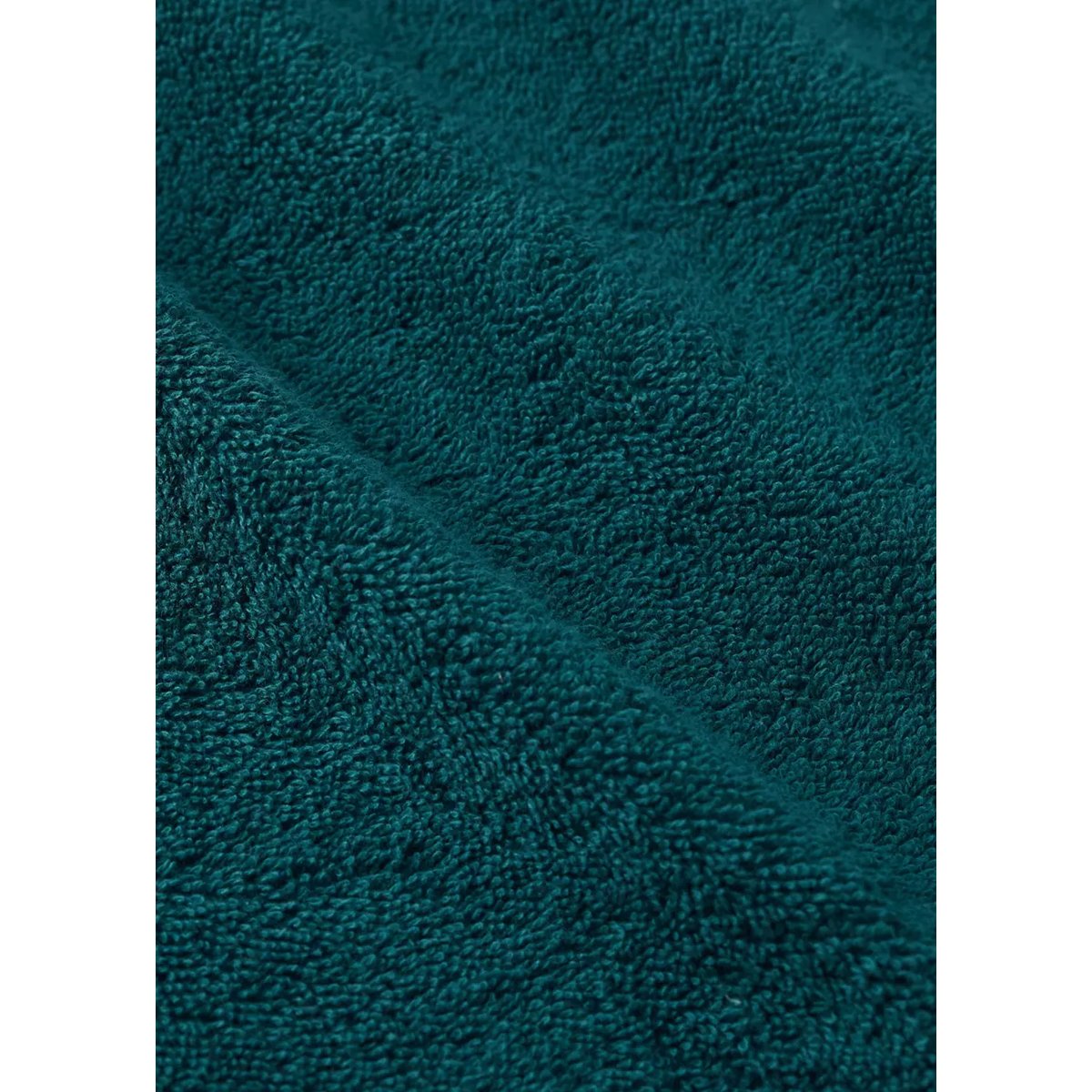 Serviette de douche enfant coton pompons multicolores bleu de prusse, MANGO HOME