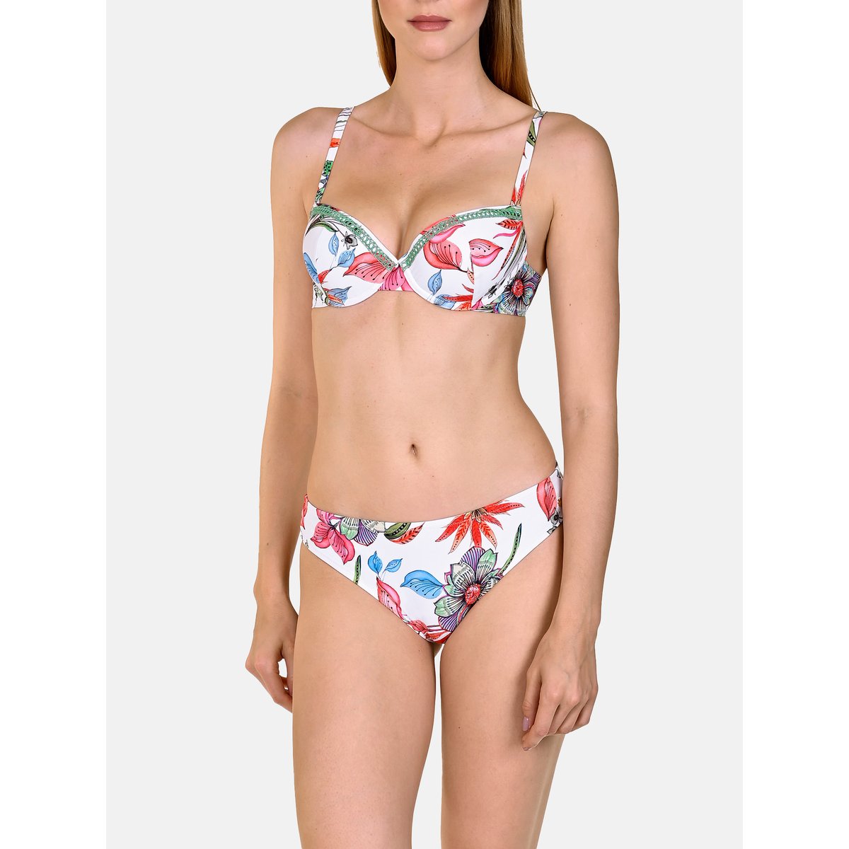 Haut maillot de bain préformé Jamaica blanc, LISCA