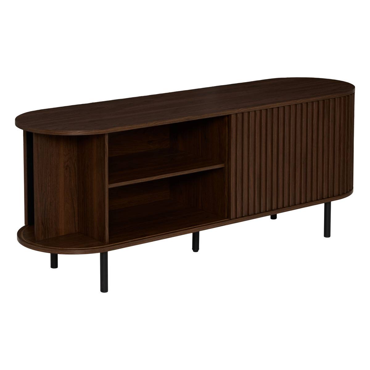 Meuble TV ovale ALCOVE marron, ATMOSPHERA
