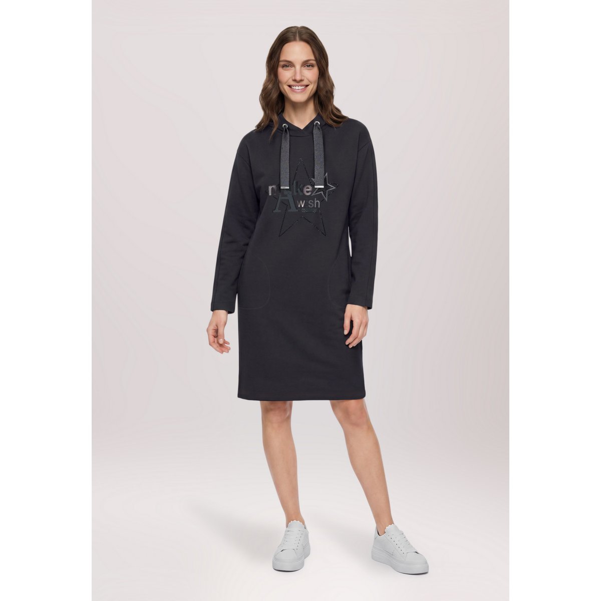 Robe en jersey à manches longues noir, BETTY BARCLAY