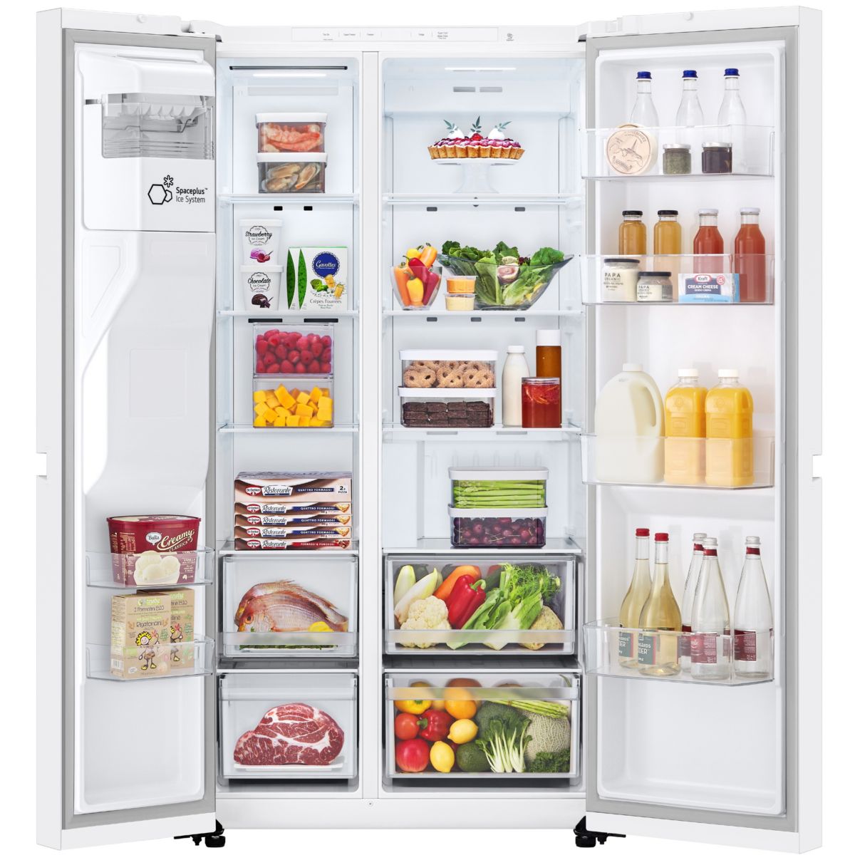 Réfrigérateur Américain GSLC40SWPE couleur unique, LG