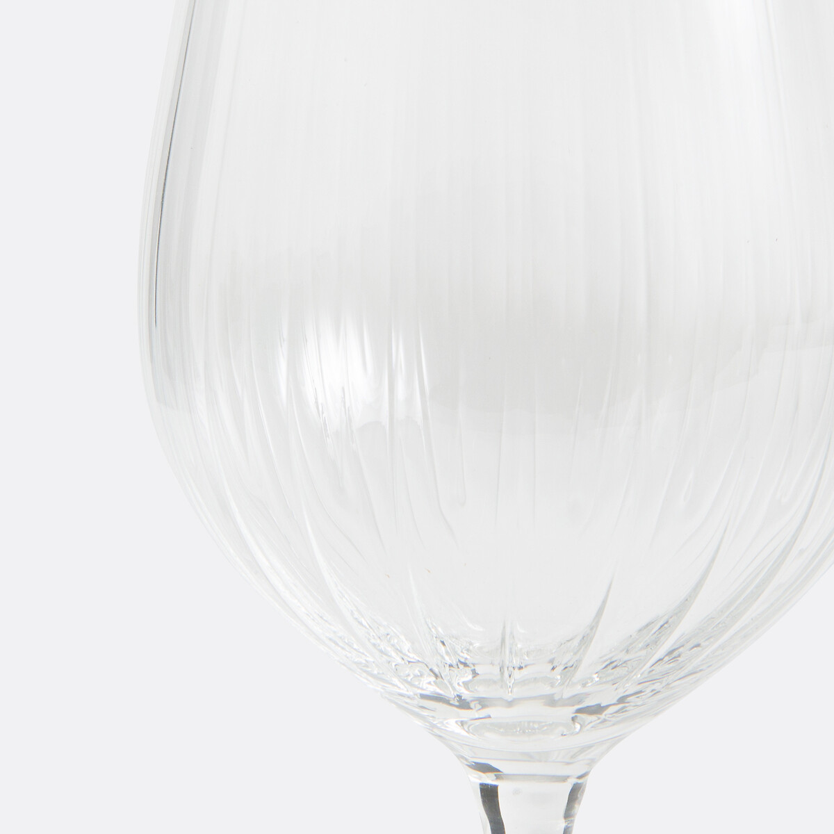 Lot de 6 verres à vin en verre plissé, Pliso transparent, LA REDOUTE INTERIEURS