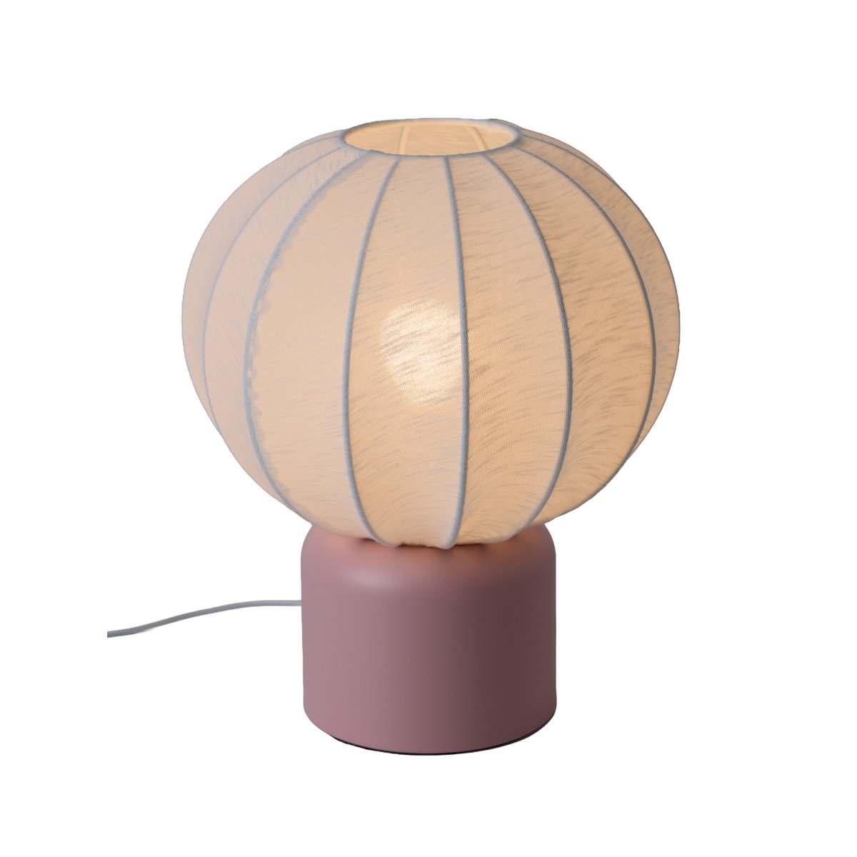 Lampe à poser forme boule pied métal rose, VERTBAUDET