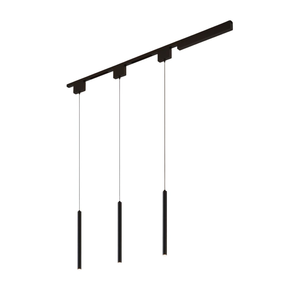 Kit rail 3 suspensions LED tubes - LYNE noir, KOSILUM