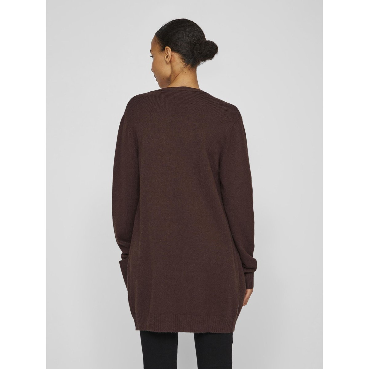 Cardigan en fine maille marron chocolat, VILA