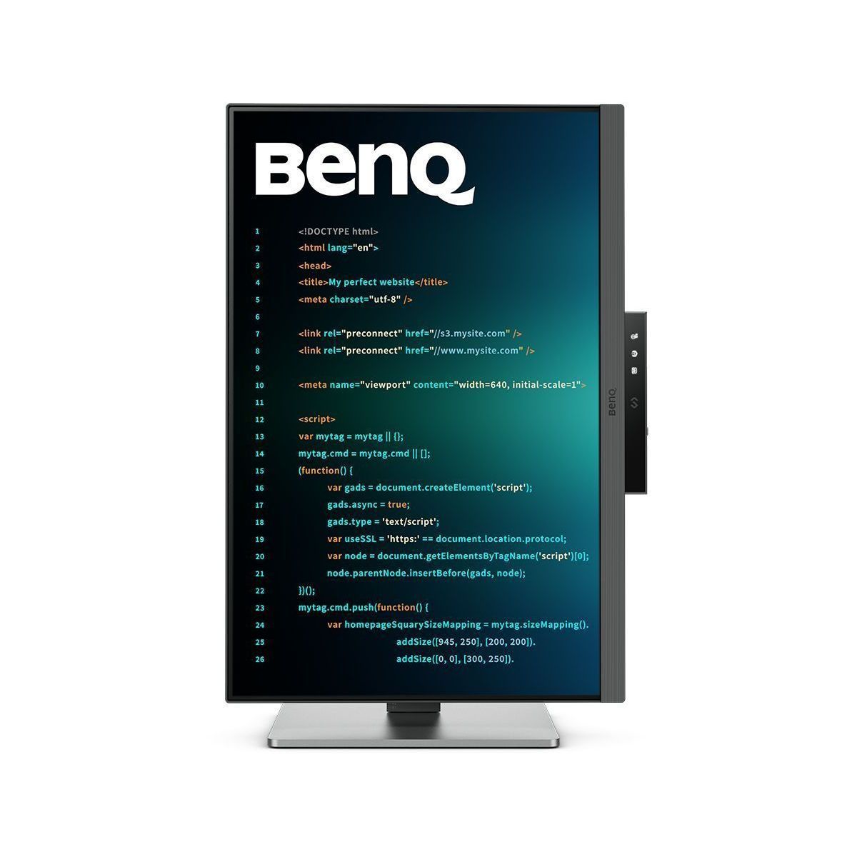 Ecran RD240Q 24" IPS DQHD HDR USB-C 90W couleur unique, BENQ