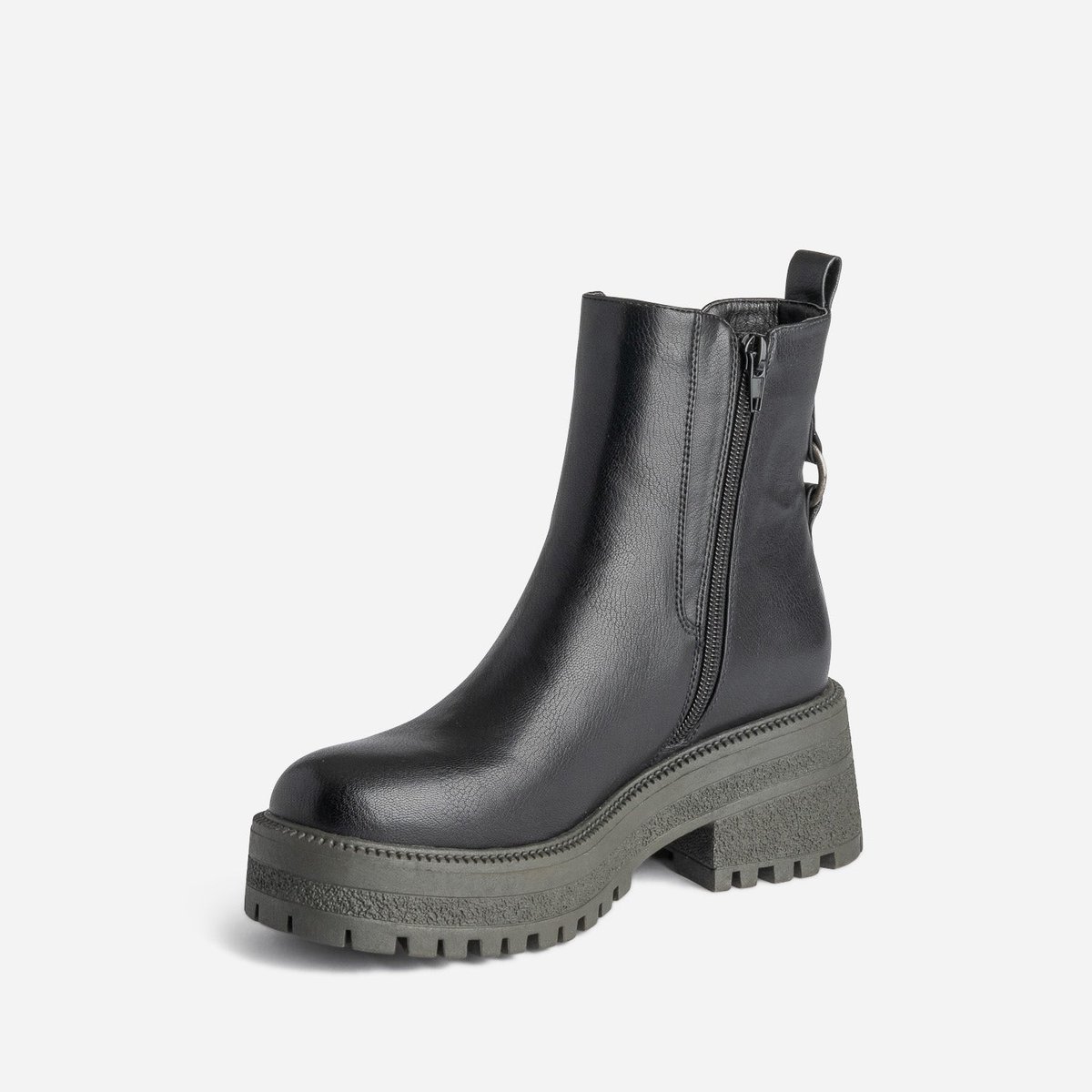 Boots ALIENOR noir/kaki, TEXTO