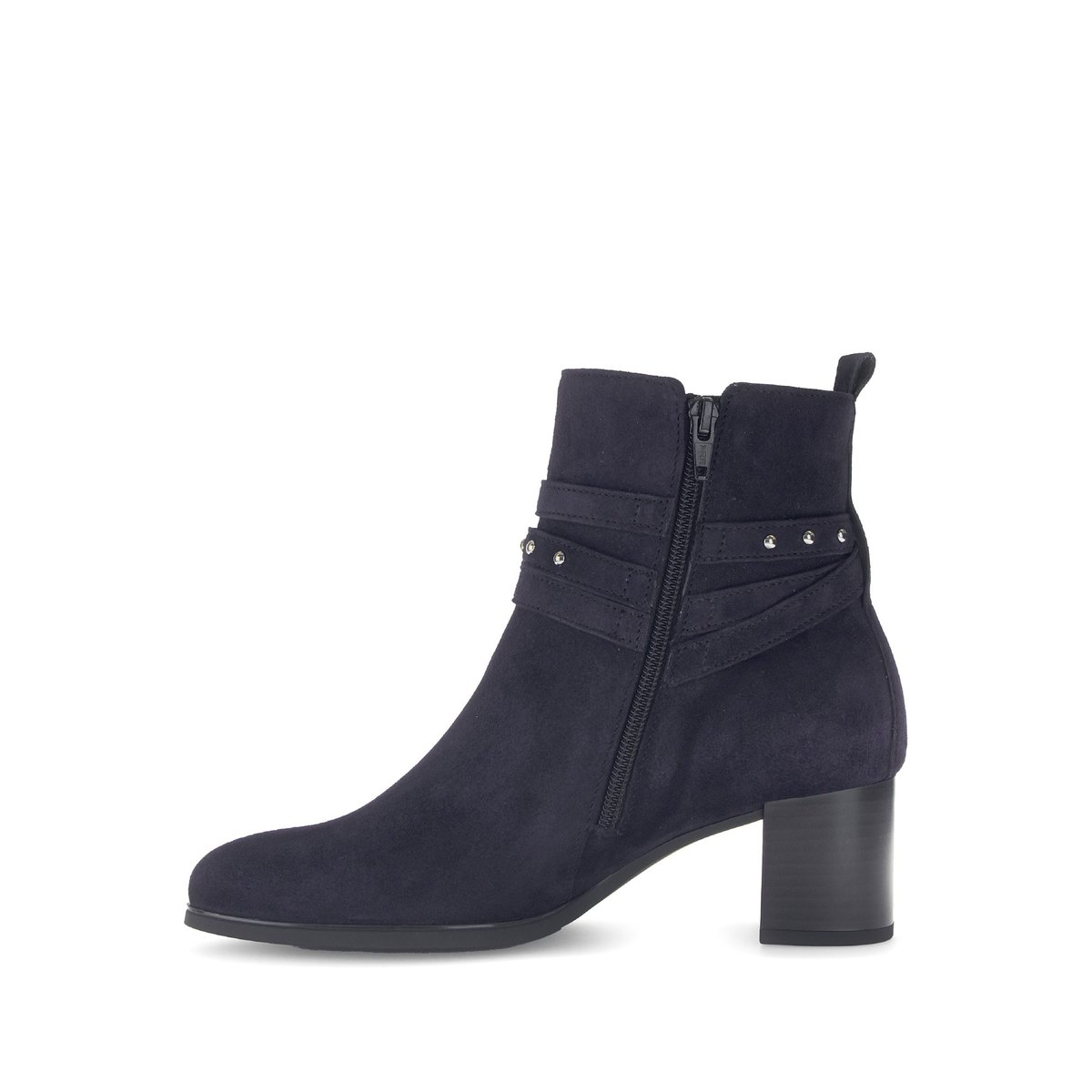 Bottines élégantes en cuir à talon décroché bleu, GABOR