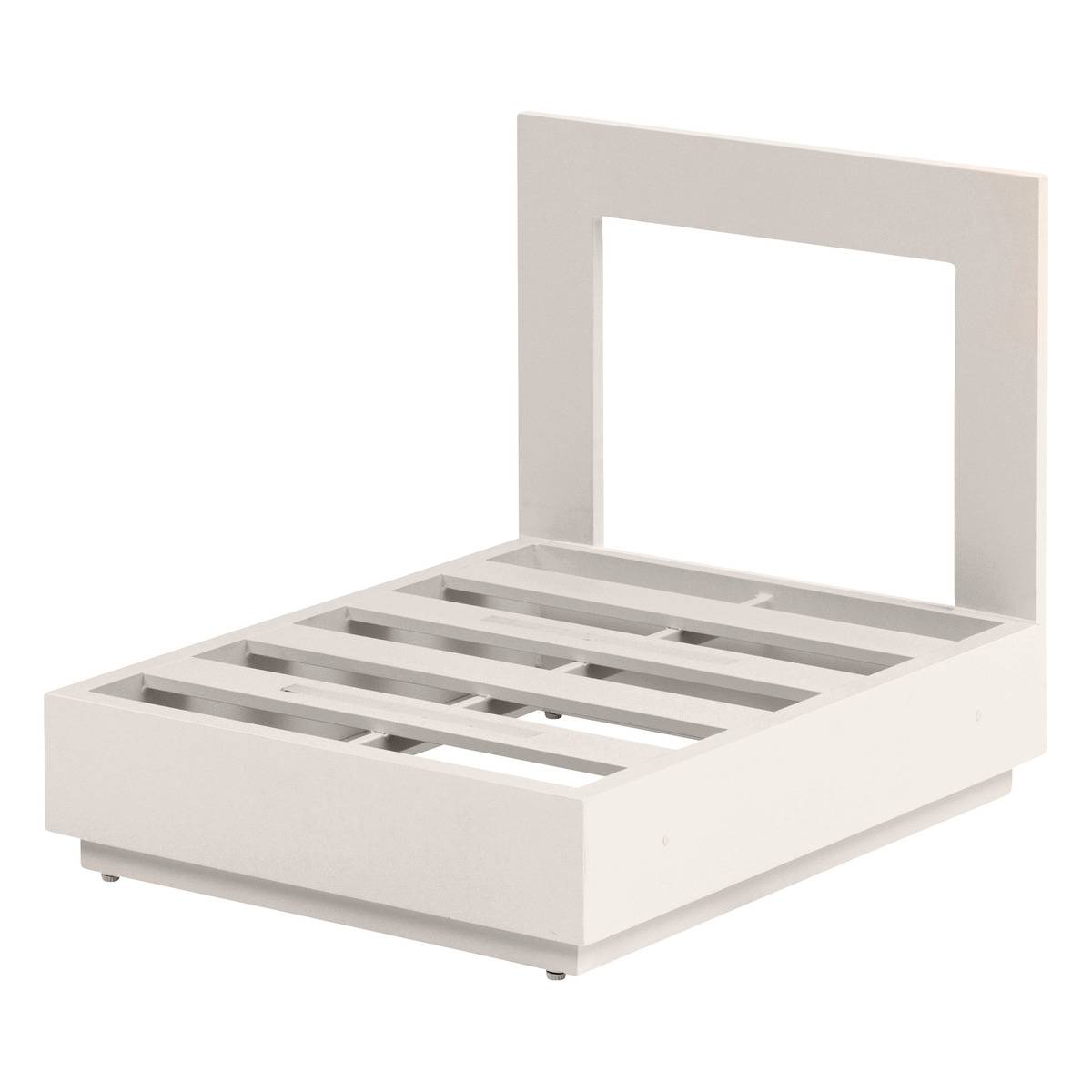 Chauffeuse de jardin déhoussable en aluminium ALLURE beige, HESPERIDE