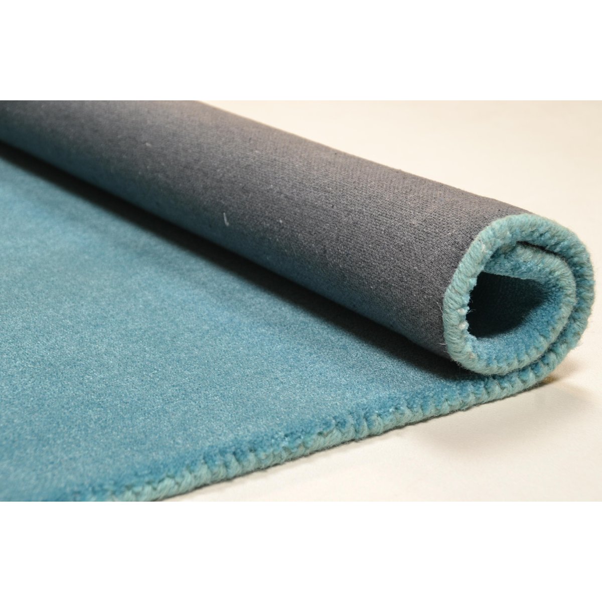Tapis Salon HAPPY uni, imprimé, 100% nylon turquoise, TOM TAILOR