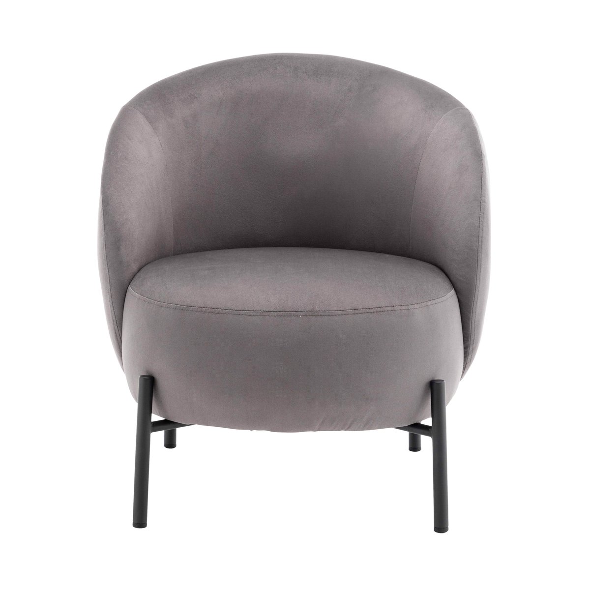 Fauteuil relax en métal et tissu, JUDE gris, OVIALA