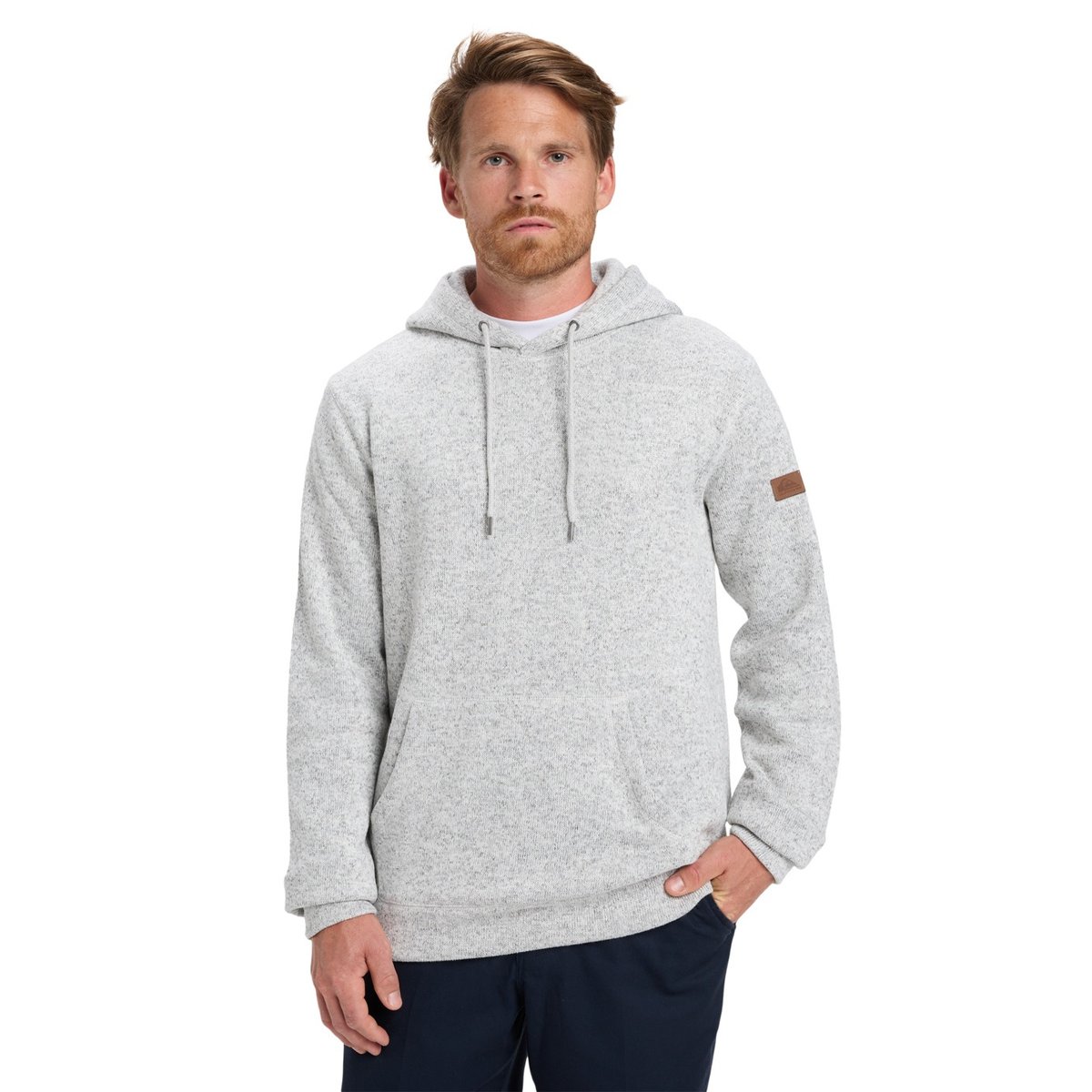 Sweat à capuche KELLER gris light grey heather, QUIKSILVER