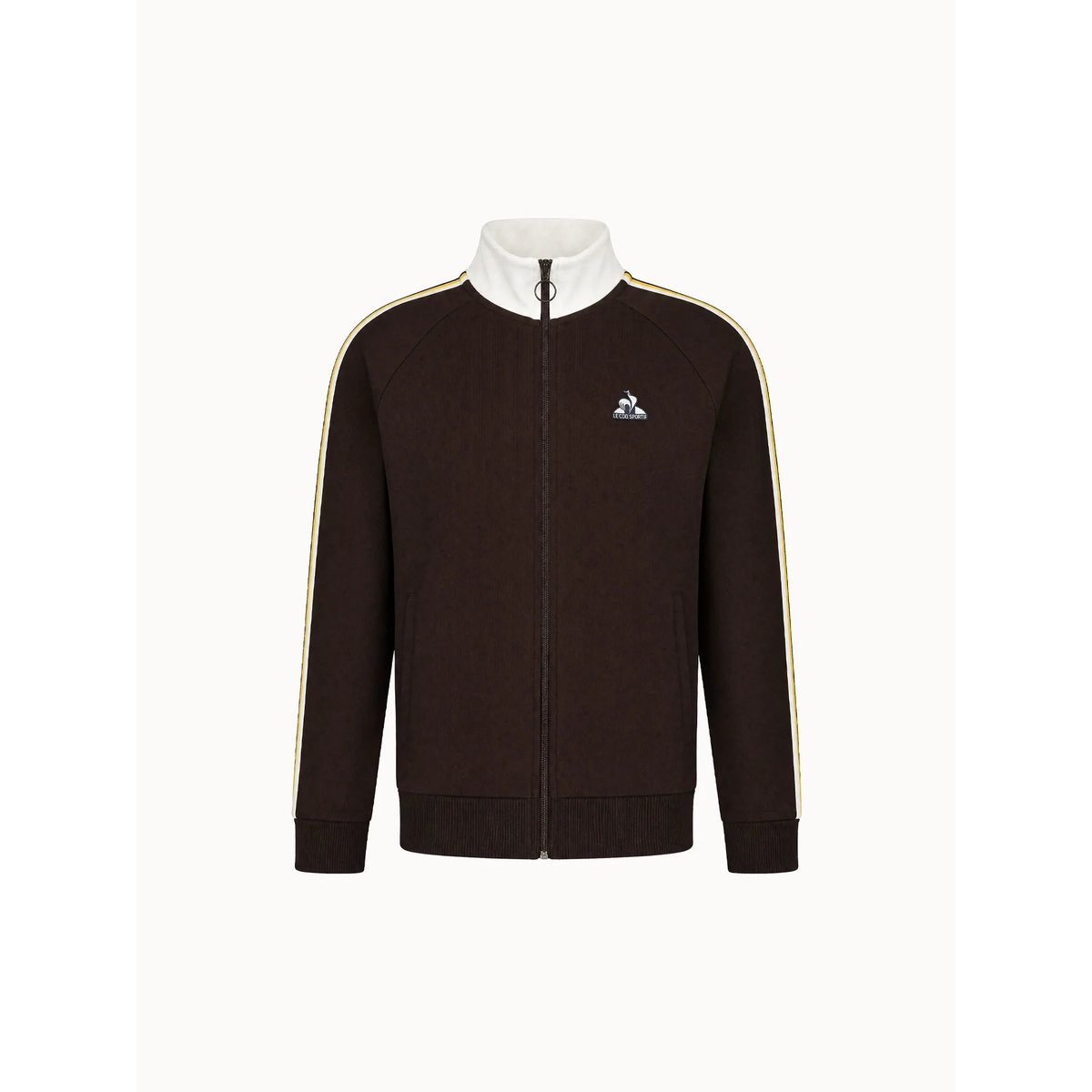 Sweat zippé Héritage marron, LE COQ SPORTIF