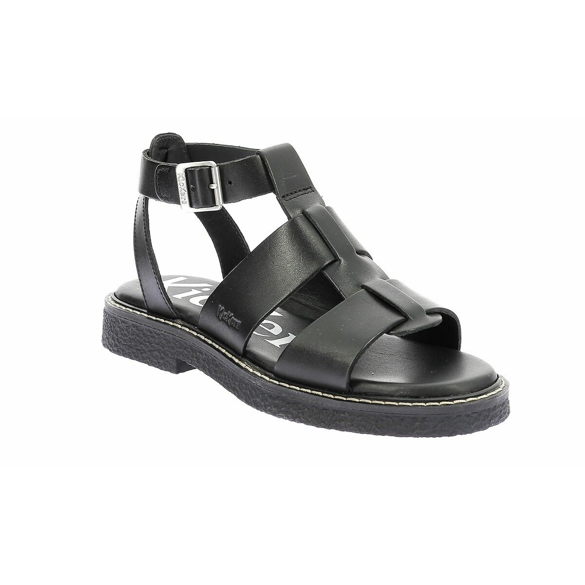 Sandali in pelle Kick Lila nero , KICKERS