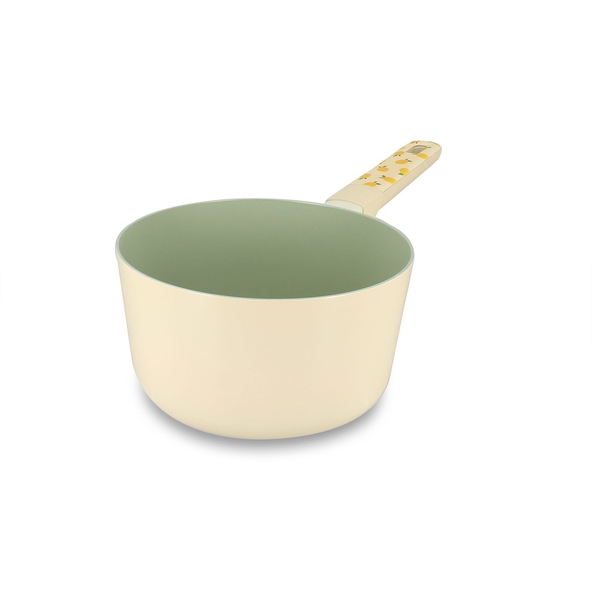 Casserole 18cm en aluminium, CITRON beige-vert, MENASTYL