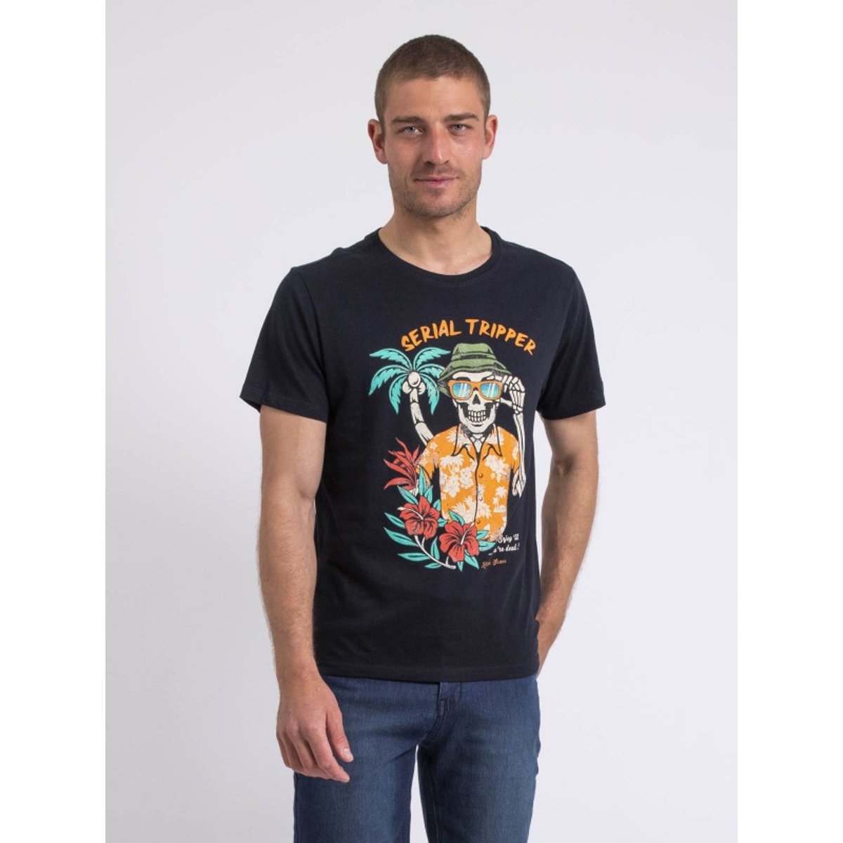 T-shirt Col Rond Nulrik bleu marine, RITCHIE