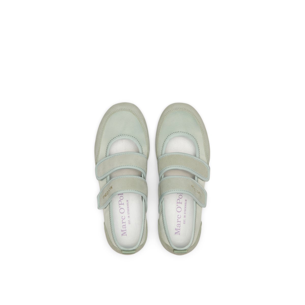 Ballerine modèle Lola avec sangle velcro hellgrün, MARC O'POLO