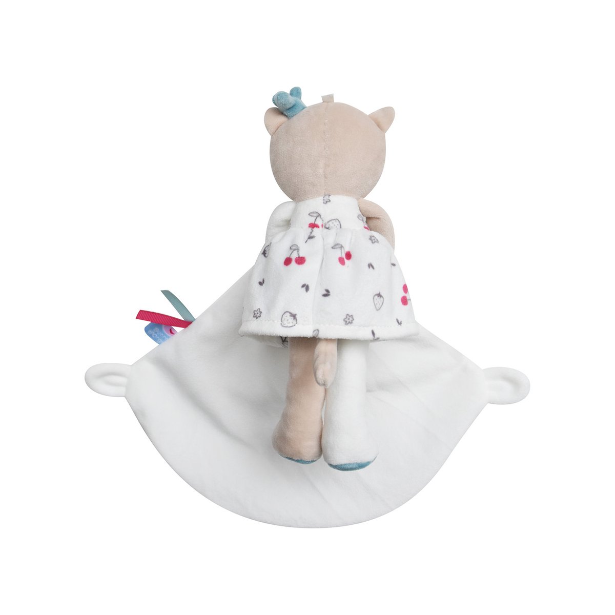 Doudou mouchoir xl chat velours doux beige, SUCRE D'ORGE