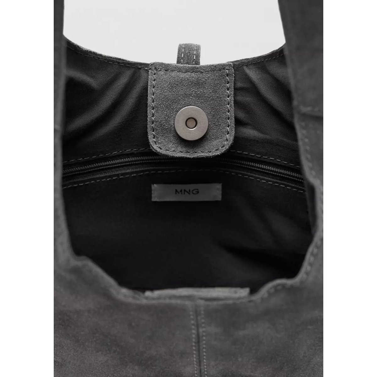 Sac porté épaule en cuir anneaux gris, MANGO TEEN