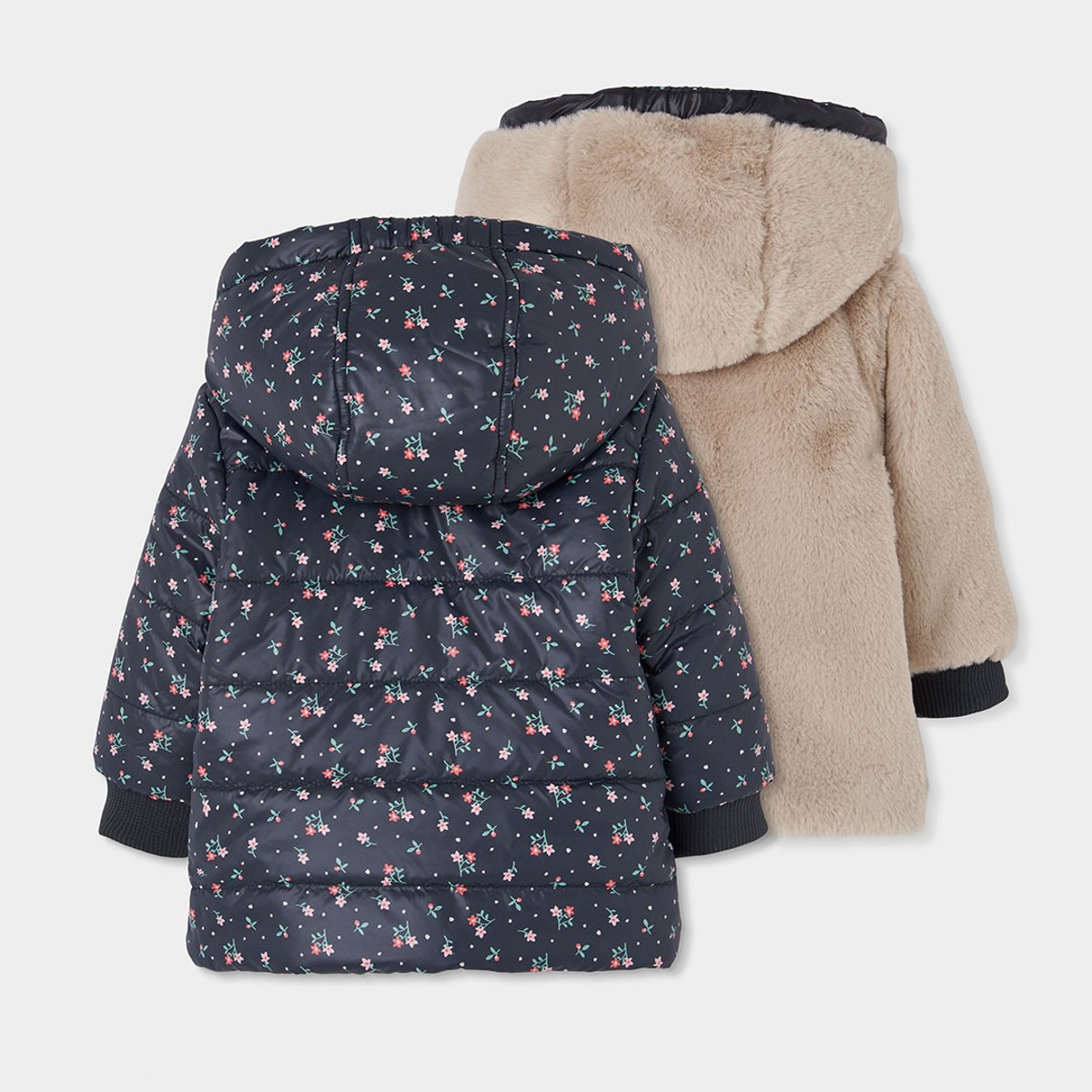 Parka fille imprimé fleurs multicolore, BOBOLI