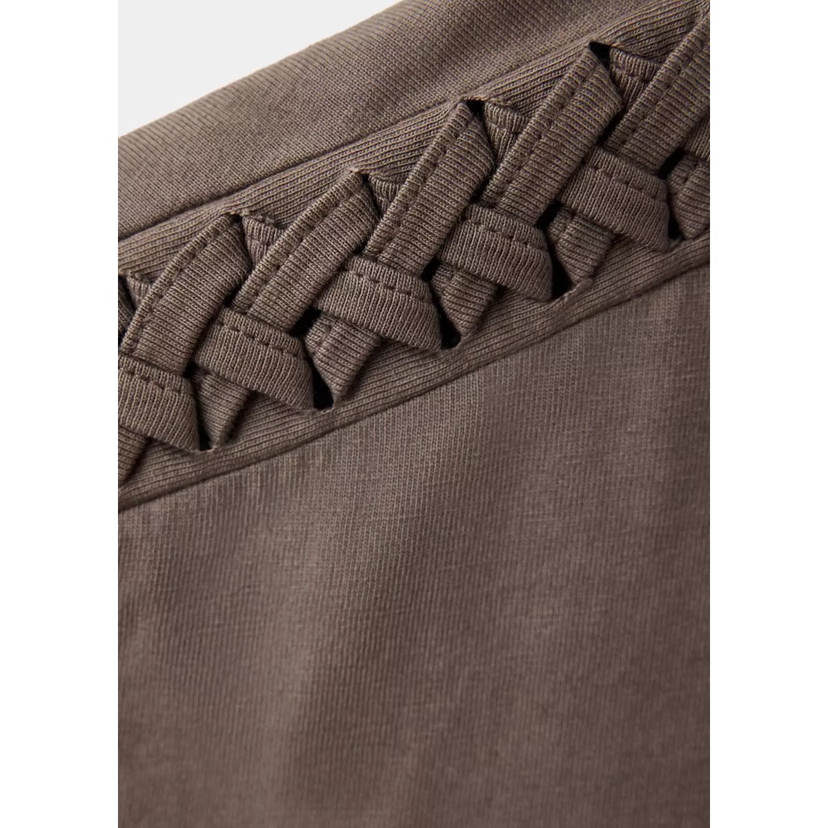 T-shirt coton manches courtes marron, MANGO TEEN