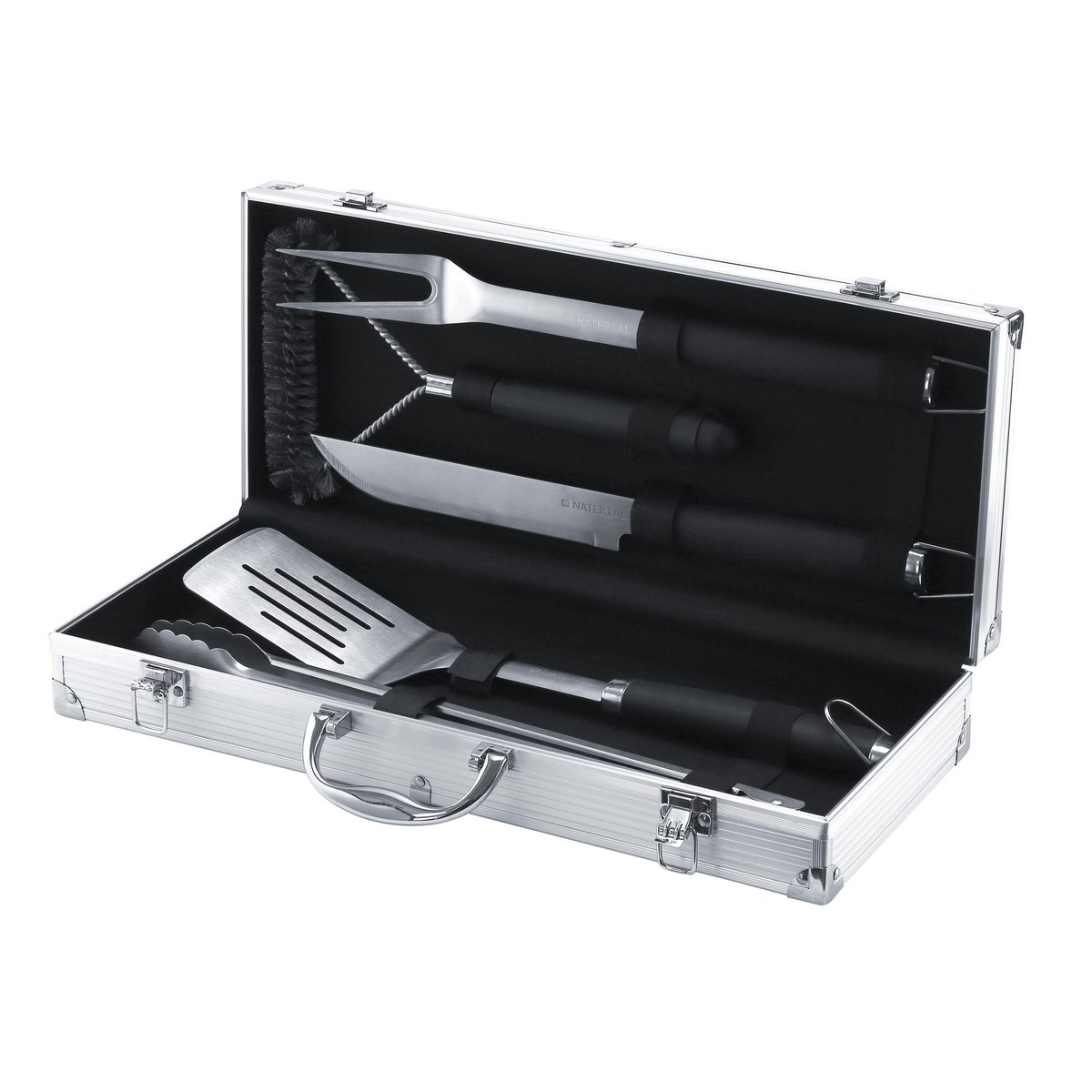 Set accessoires cuisson acier inox, NATERIAL gris / argent, NATERIAL