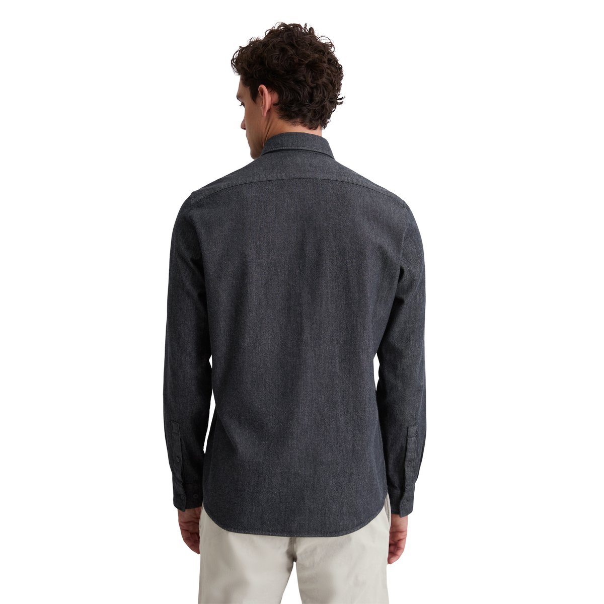 Chemise en jean shaped en pur coton bio bleu foncé, MARC O'POLO