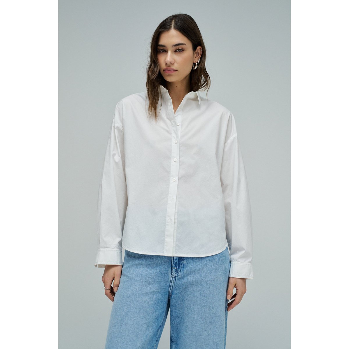 BASIC SHIRT LOOSE FIT blanc, SALSA JEANS