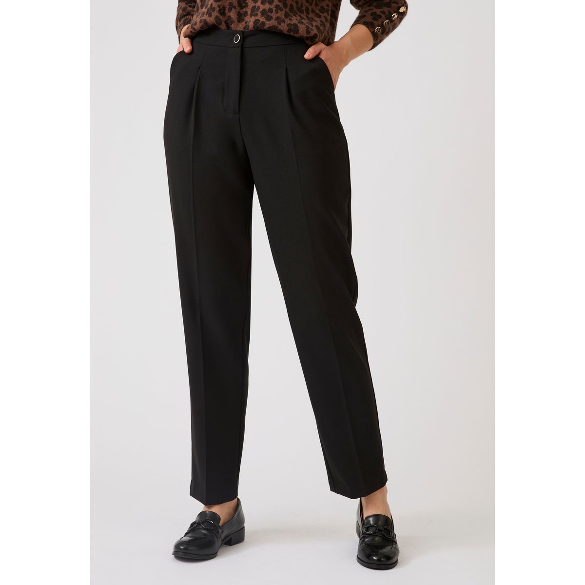 Pantalon ceinture réglable noir, DAMART