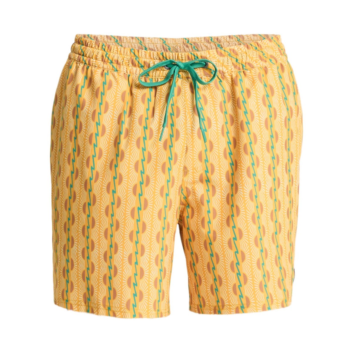 Short de bain STRETCH PRINTED VOLLEY 16" jaune mineral yellow horizon, QUIKSILVER