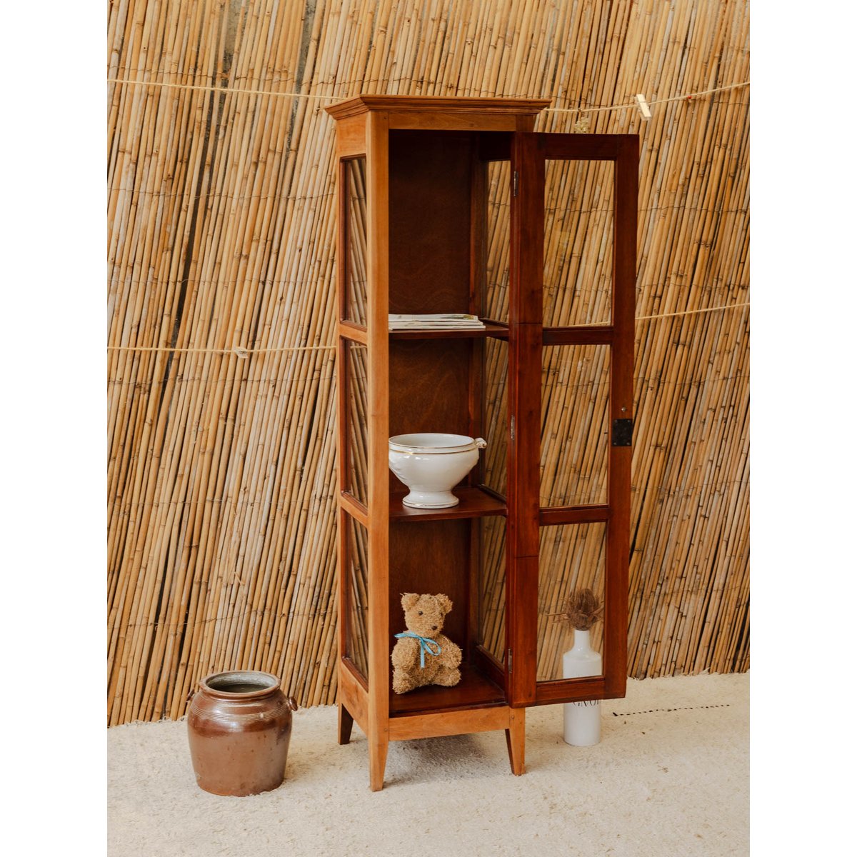Vitrine en acajou Victoria N°1347 - Bon état bois foncé, DEBONGOUT