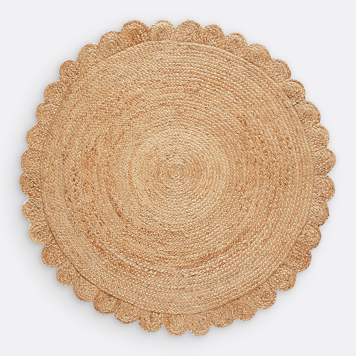 Tapis jute rond forme fleur, Aftas naturel, LA REDOUTE INTERIEURS