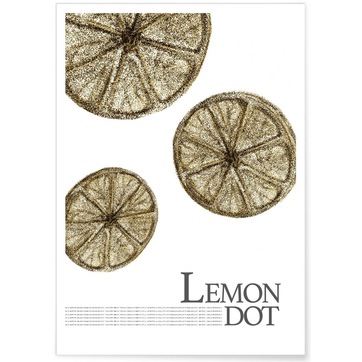 Affiche 'Lemon dot' blanc, L'AFFICHERIE