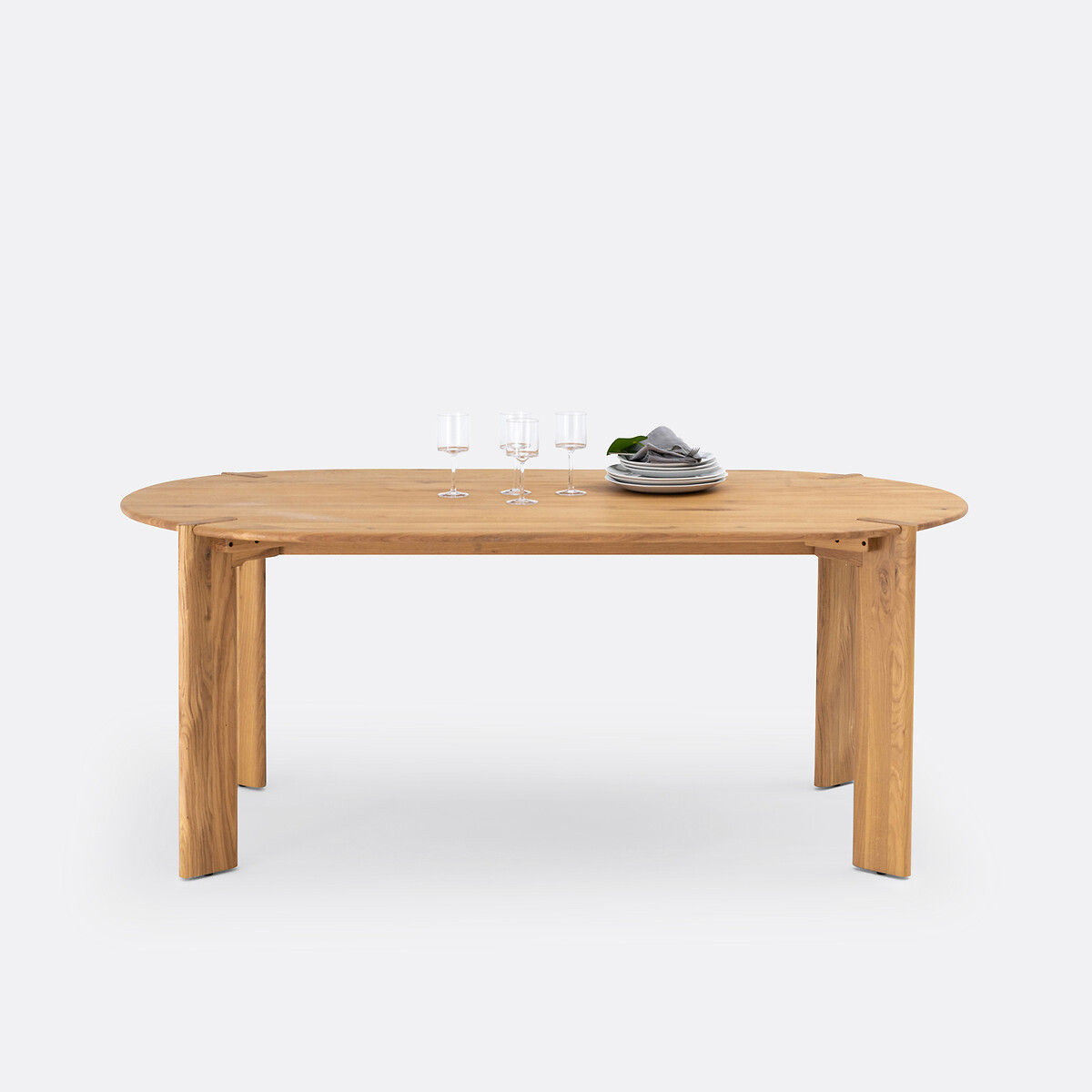 Table à manger, en chêne massif, 6 à 8 couverts, ELMO chêne, LA REDOUTE INTERIEURS