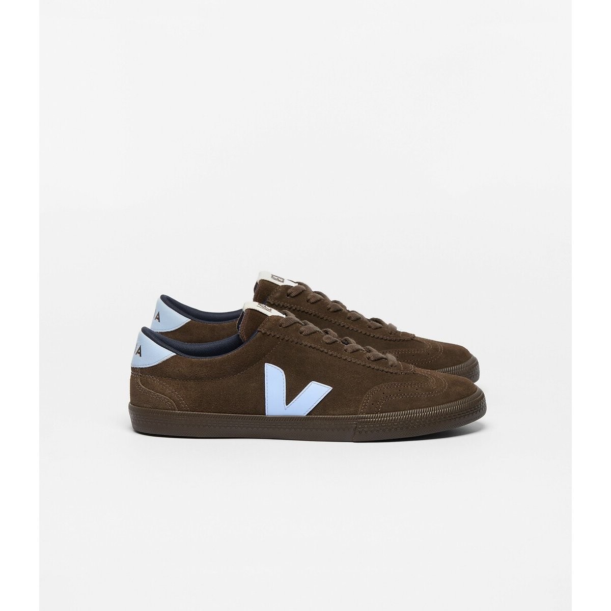 Baskets cuir suède Volley marron foncé, VEJA