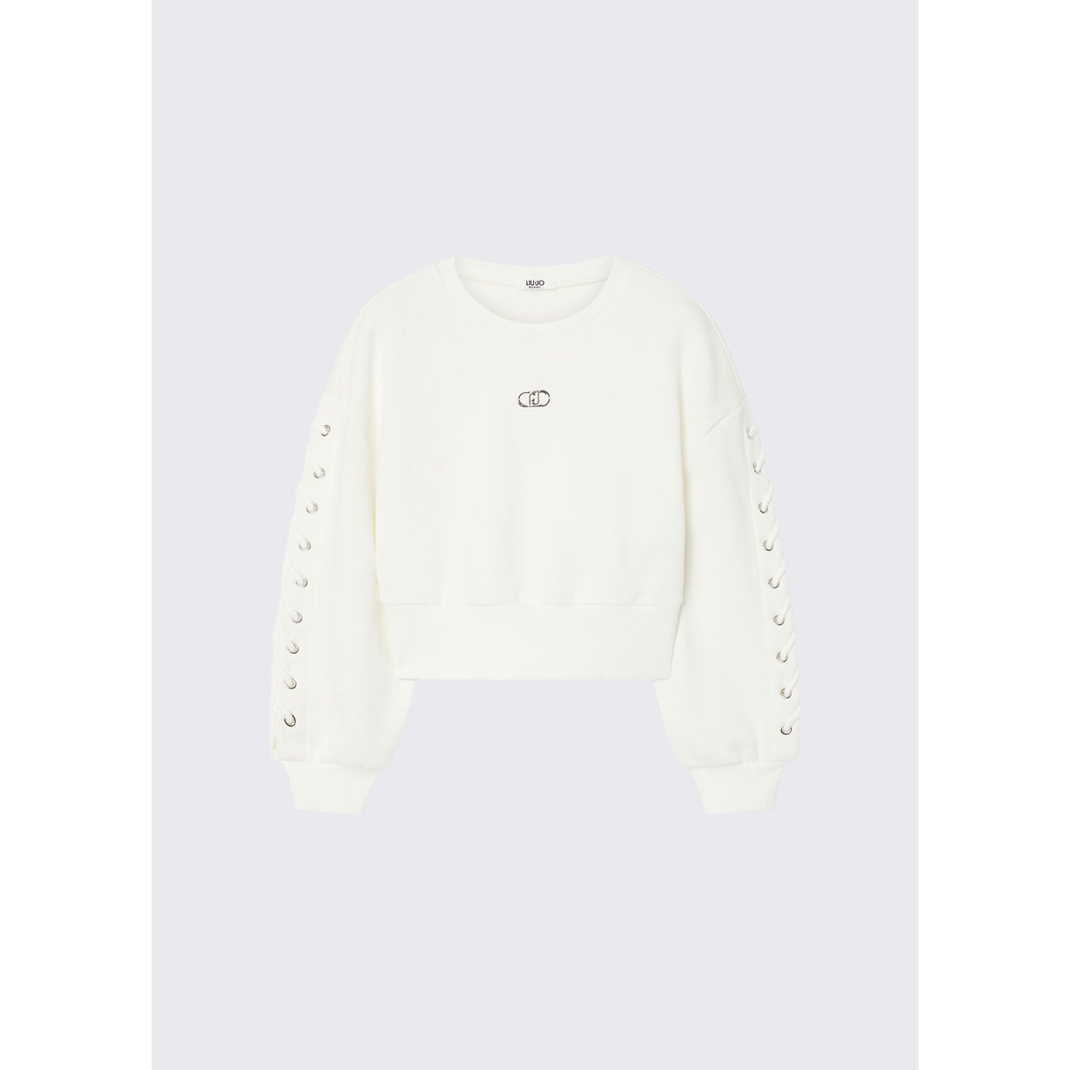 Sweat-shirt avec lacets blanc, LIU JO