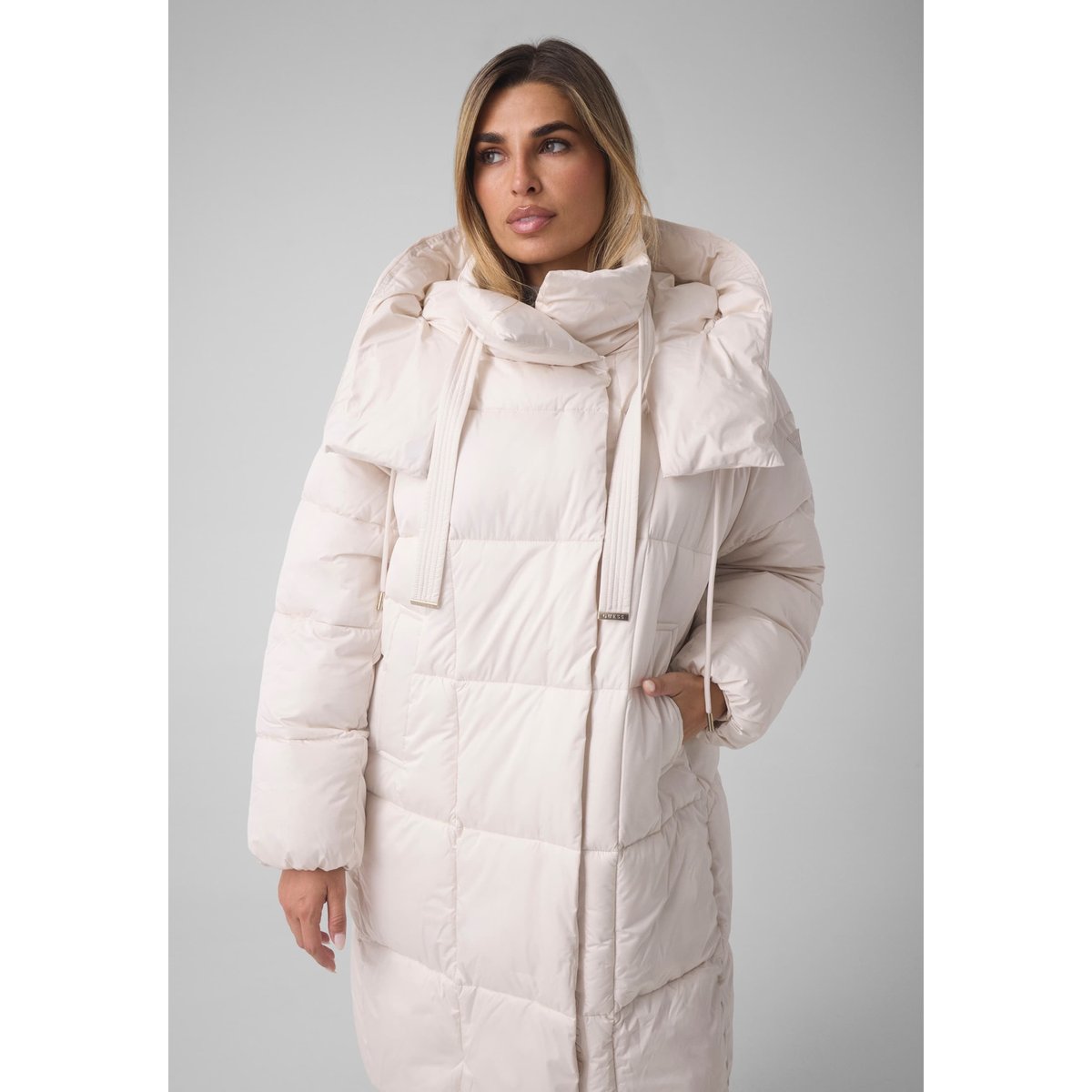 Doudoune Mi-Longue gris, GUESS