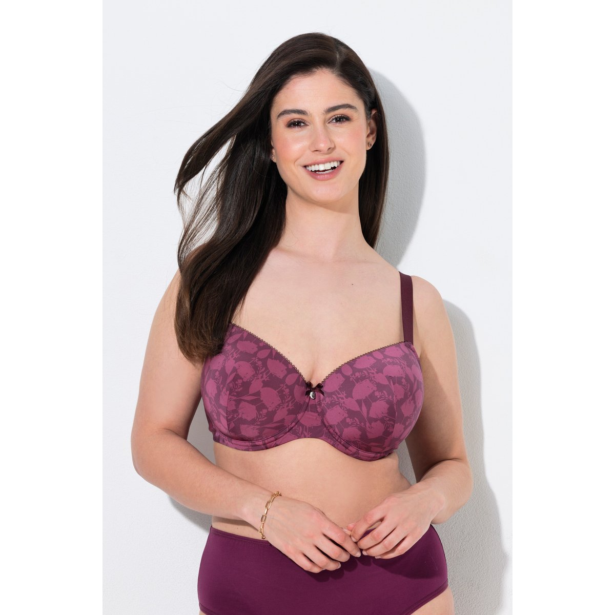 Soutien-gorge à armatures, bonnets souples rouge vin foncé, ULLA POPKEN