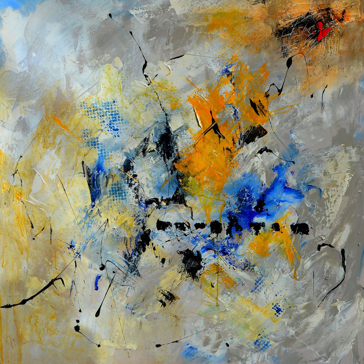 Tableau reproduction abstract art par pol tableau alu dibond, HEXOA