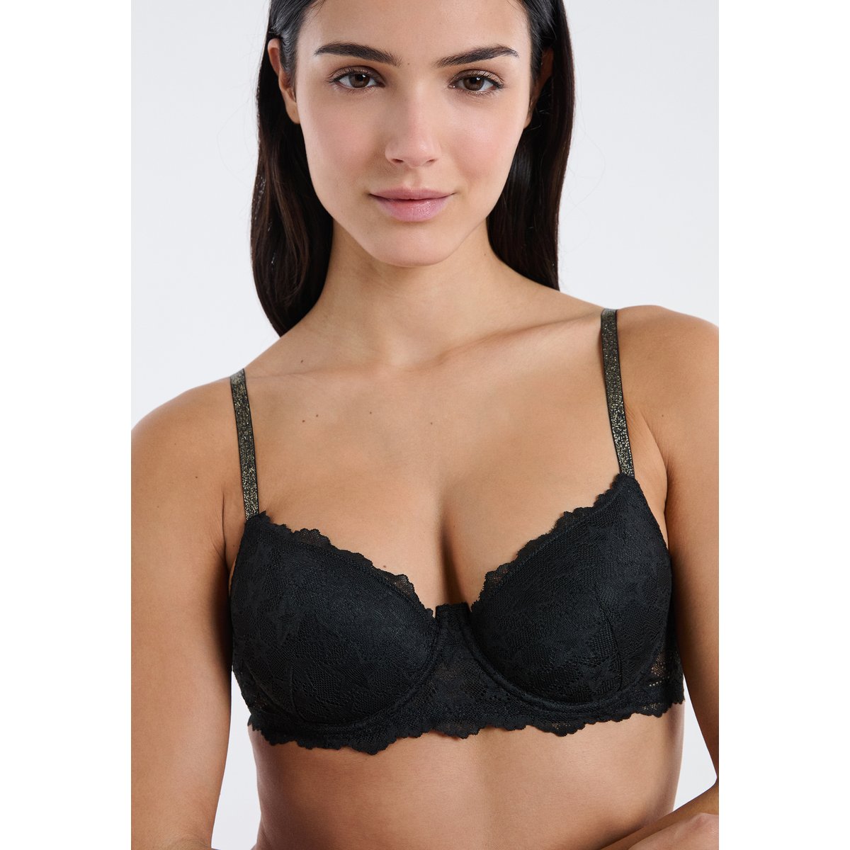 Soutien-gorge N.4 - Le coques fines irisées à détails étoile ETOILE noir, ETAM