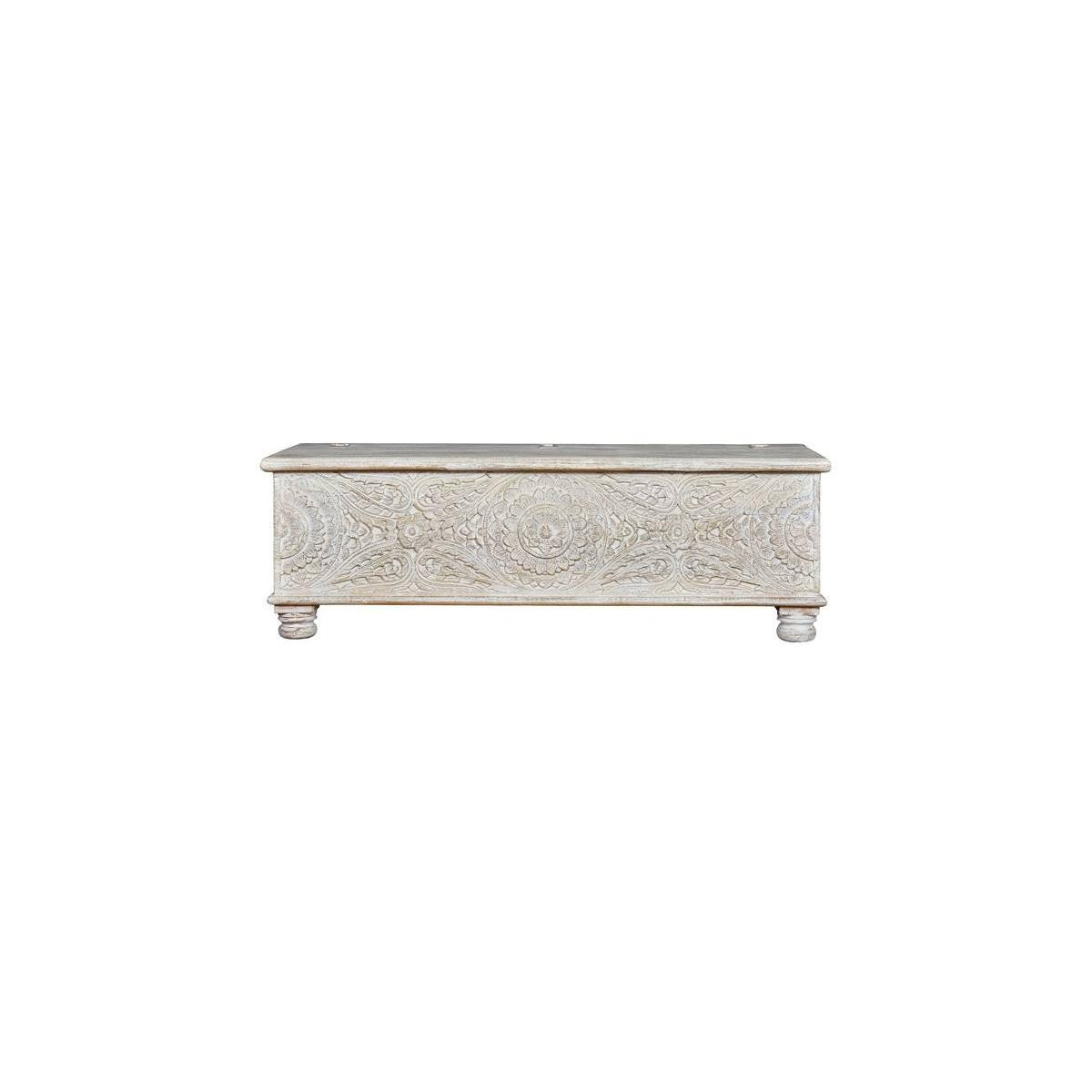 Coffre blanc, DECORATION D’AUTREFOIS