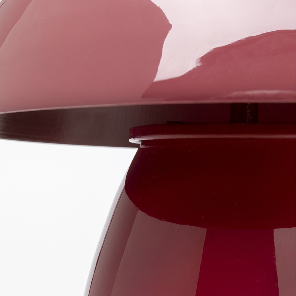 Lampe en verre et acier, FUNGO framboise, KARE DESIGN