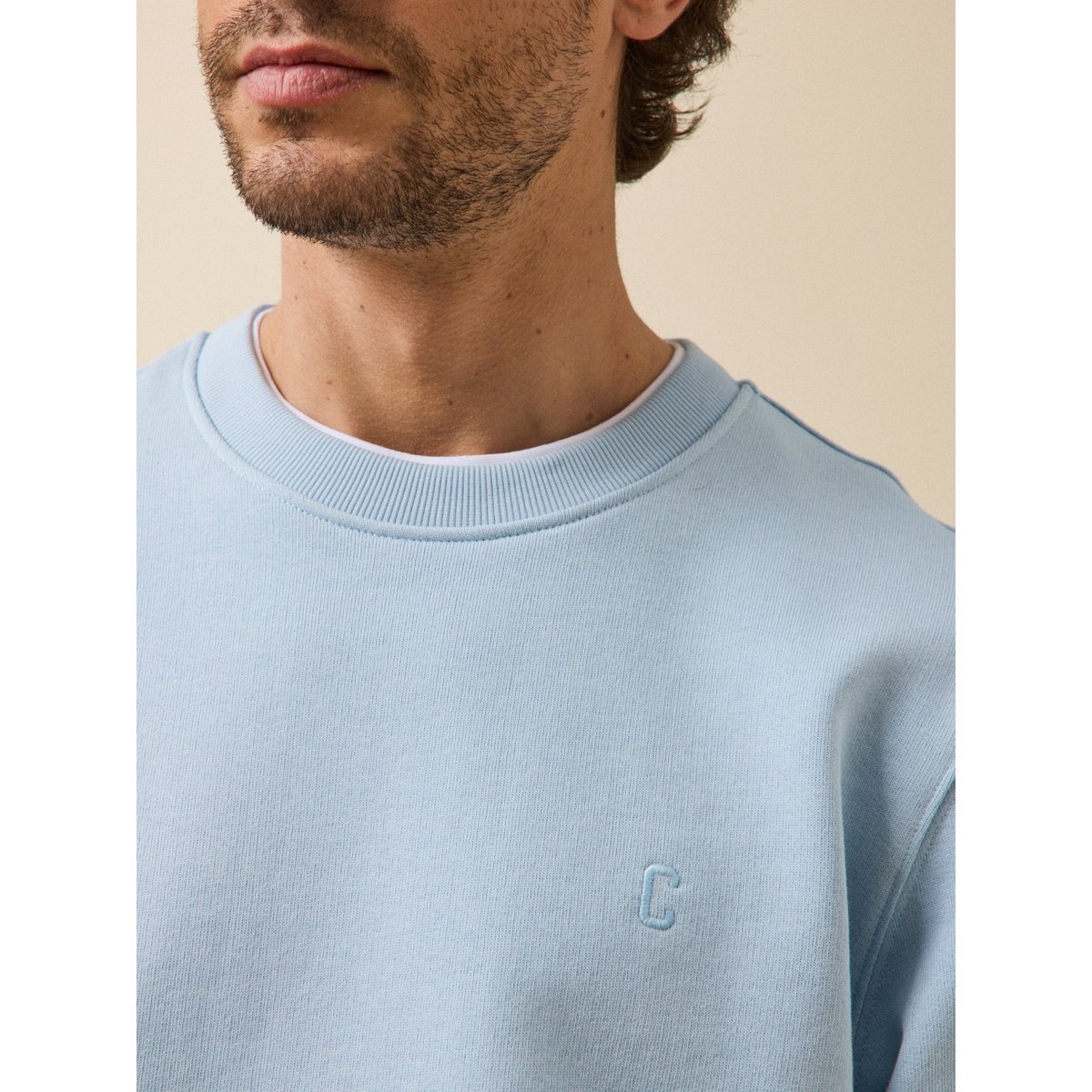 Sweat molleton coton biologique ciel, CYRILLUS