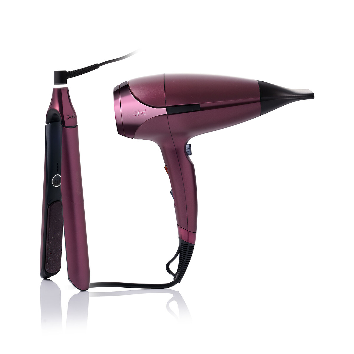 Coffret Lisseur Chronos et Sèche-Cheveux Helios rouge cherry, GHD