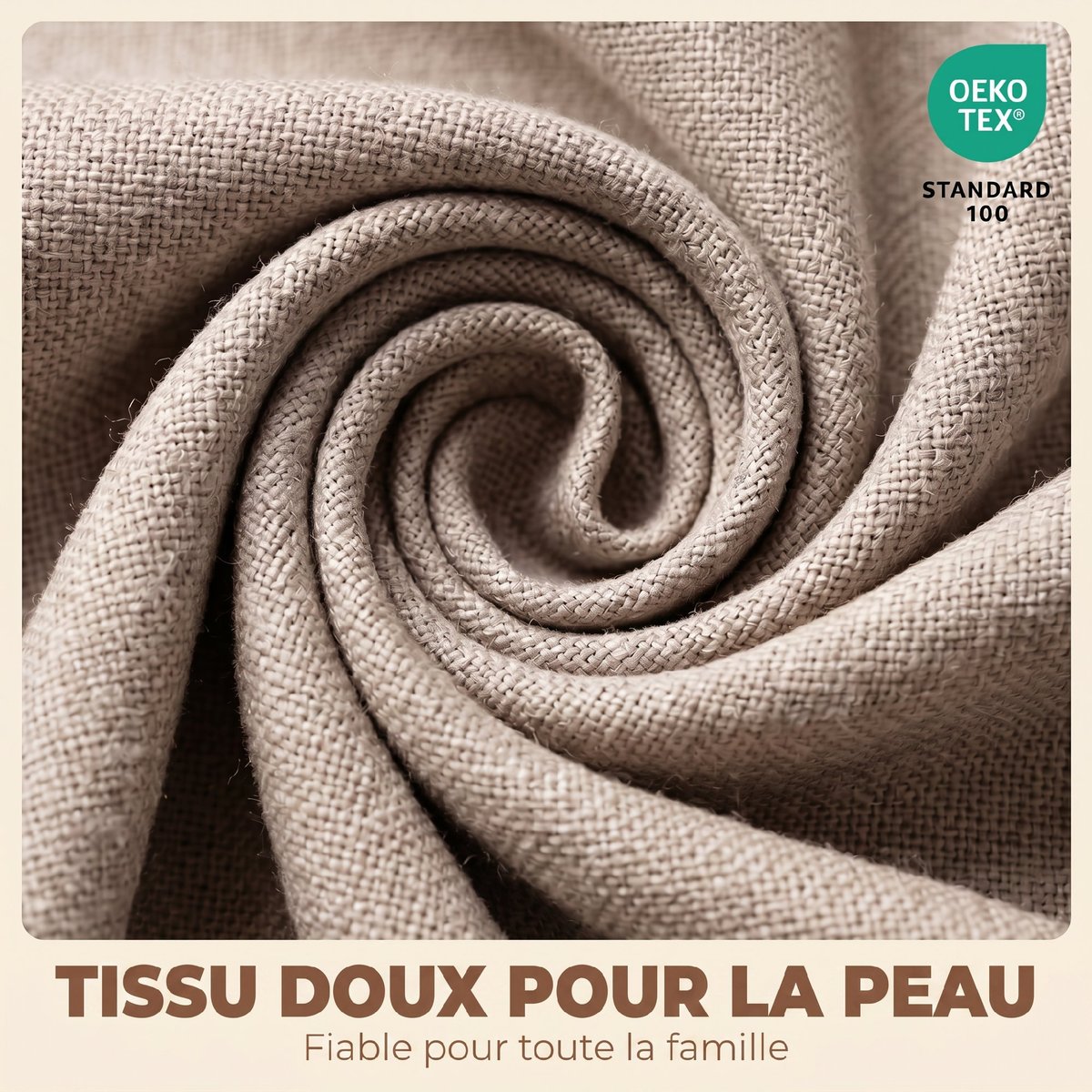 Chaise de salle à manger Lin (100 % crème, bois clair, HOMCOM
